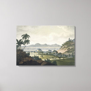 Toile L'aqueduc dans le Rio de Janeiro (gravure de