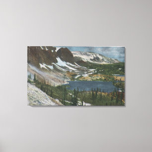 Toile Laramie, WY - lac Marie et chaîne de Milou sur