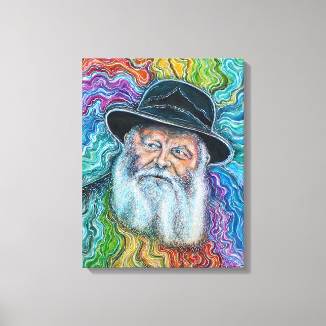 Toile L'arc-en-ciel Lubavitcher Rebbe Rebbe (Recto)