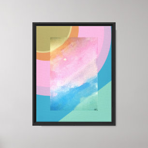 Toile L'arc-en-ciel nuageux