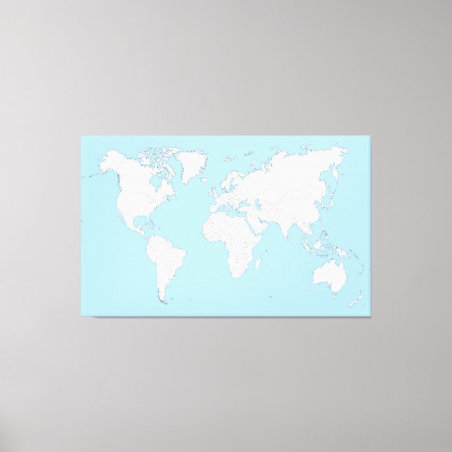 Toile Large map of the world (Recto)