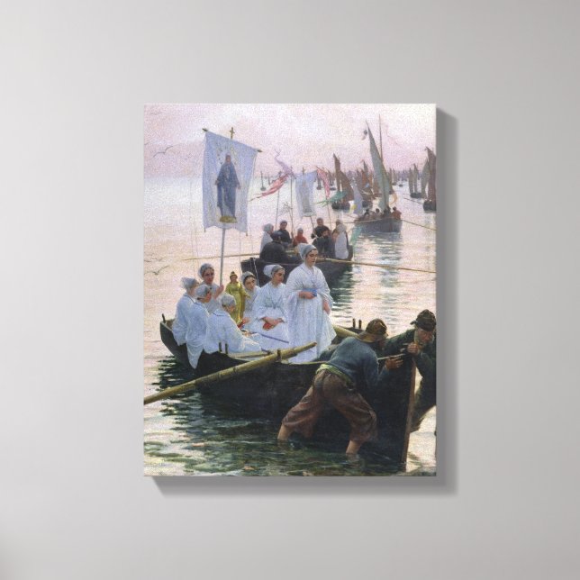 Toile L'arrivée de la procession de Sainte-Anne (Recto)