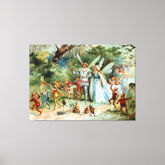 Toile L'arrivée du roi et de la reine des fées (Recto)