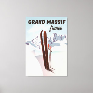 Toile L'art de l'affiche du Grand Massif de France.