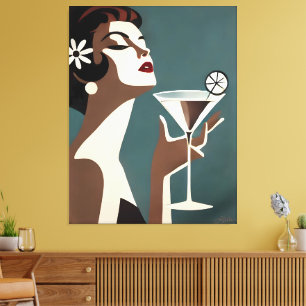 Toile L'art moderne du milieu du siècle La DIva Martini