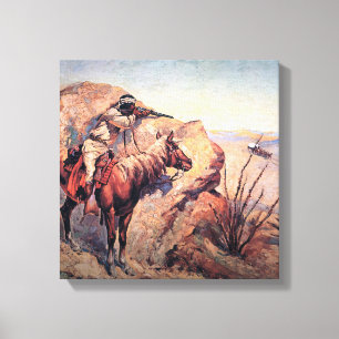 Toile L'art occidental de Frederic Remington “Embuscade 