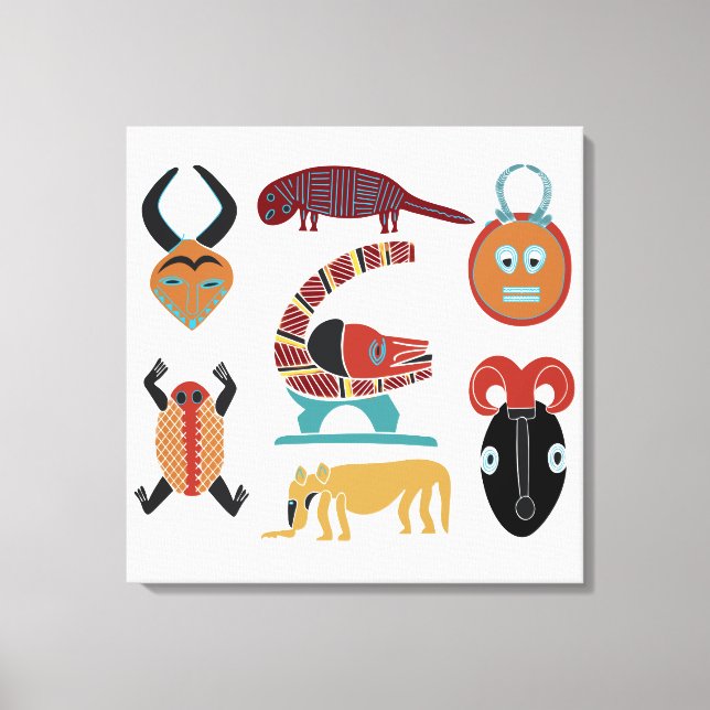 Toile L'art tribal abstrait africain (Recto)