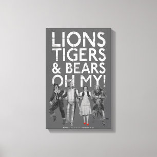 Toile L'Assistant D'Oz™   Lions Tigers & Ours Oh My!