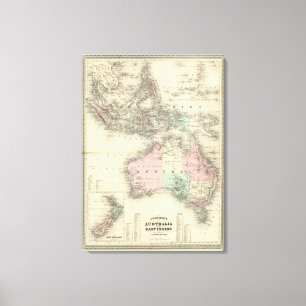 Toile L'Australie et les Indes est
