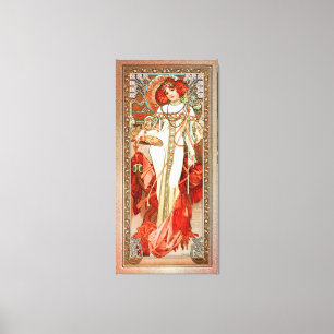 Toile L'Automne par Alphonse Mucha