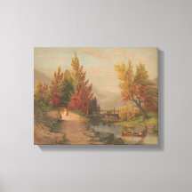L'automne sur la chromolithographie Lehigh 1882
