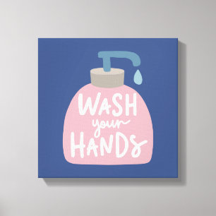 Toile Lave-toi les mains
