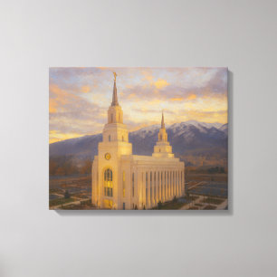Toile Layton Utah Temple Painting™ LDS Wall Art Canvas