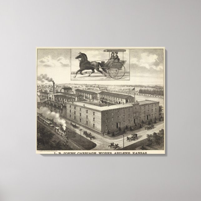 Toile LB Johns' Carriage Works, Abilene, Kansas (Recto)