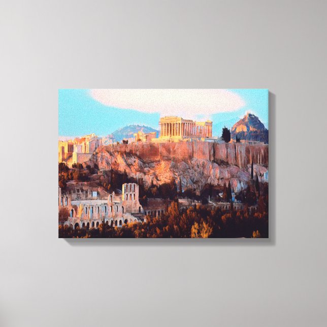 Toile ldp Athènes - Acropole - panorama - (Recto)
