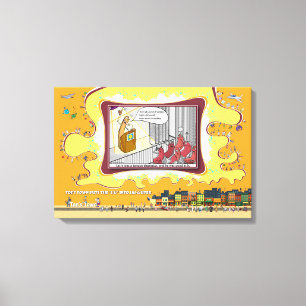 Toile Le Abaisse-Langue Humour Satirique 24x16