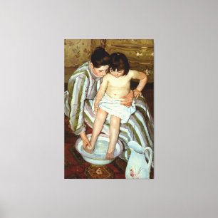 Toile Le bain de l'enfant de Mary Cassatt (vers 1892)