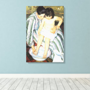 Toile Le bain de l'enfant par Mary Cassatt Impressionnis