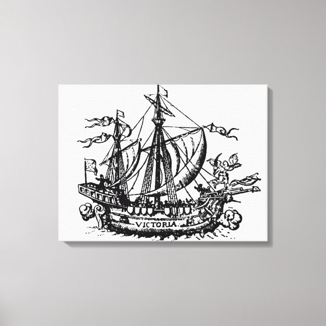 Toile Le bateau de Ferdinand Magellan 'Victoria' (Recto)