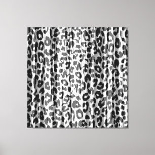 Toile Le blanc noir barre la fourrure de poster de