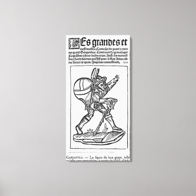 Toile Le Bon Géant, de "Gargantua" de François (Recto)