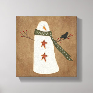 Toile Le bonhomme de neige primitif a étiré la copie d