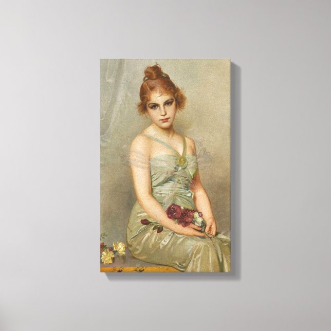 Toile Le Bouquet de Vittorio Matteo Corcos (Recto)