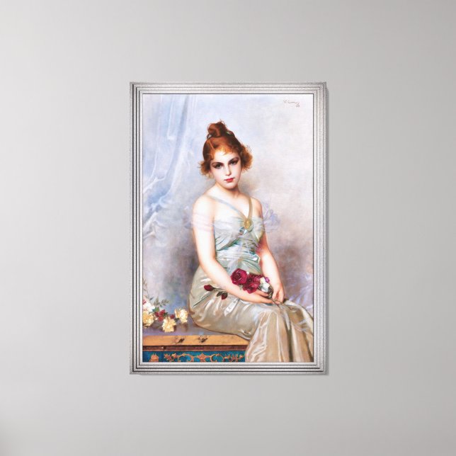 Toile Le Bouquet de Vittorio Matteo Corcos (Recto)