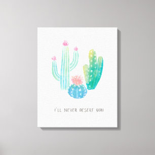 Toile Le cactus de Bohème je ne vous abandonnerai