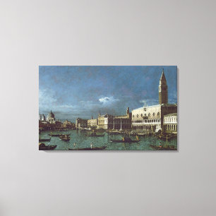 Toile Le canal grand avec l'église de Santa Maria