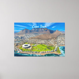 Toile Le Cap, Afrique du Sud - Vue sur Table Mountain