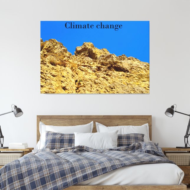 Toile Le changement climatique s'occupe de l'environneme (Insitu(Chambre))