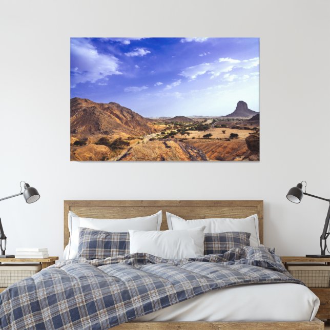 Toile Le charme de la nature désertique sous un bleu (Insitu(Chambre))