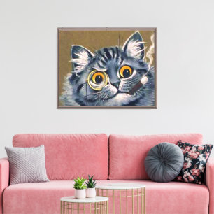 TOILE LE CHAT LOUIS ATTEND DE FUMER UNE CANVÉE EN CIGAR
