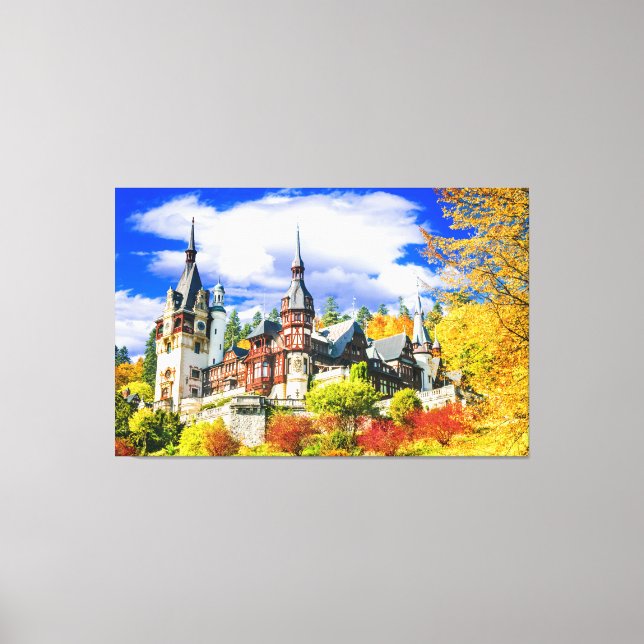 Toile Le château de Peles Sinaia (Recto)