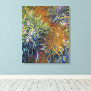 Toile Le chemin à travers les iris par Claude Monet
