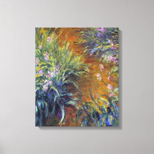 Toile Le chemin à travers les Irises par Claude Monet