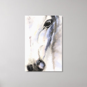 Toile Le Cheval Blanc - Peinture Originale