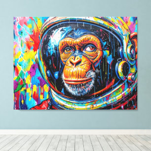 TOILE LE CHIMPANZÉE ASTRONAUTE RENTRE À LA MAISON-10