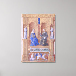 Toile Le Christ et Vierge Marie couronnée
