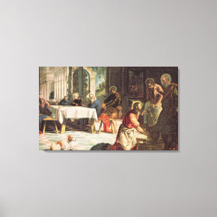 Toile Le Christ lavant les pieds des disciples