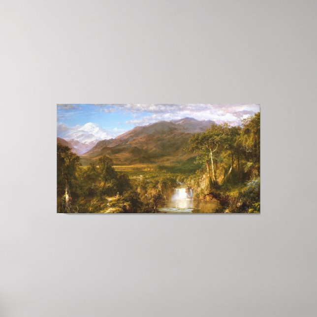 Toile Le Coeur des Andes par l'église Frederic Edwin (Recto)