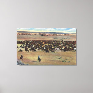 Toile Le Colorado - arrondissage de cowboys