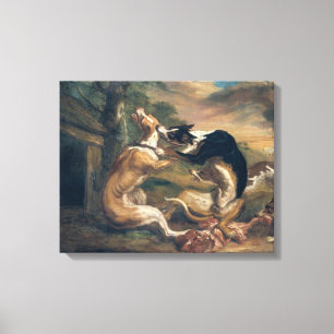 Toile Le combat des chiens, 1678