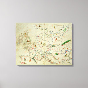 Toile Le continent de l'Europe
