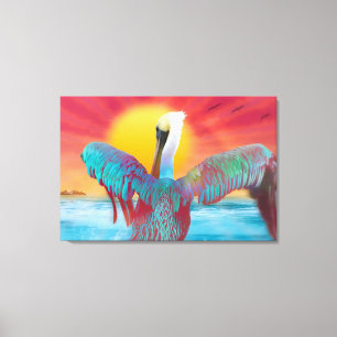 Toile LE COUCHER DE SOLEIL Brown DE L'ÎLE