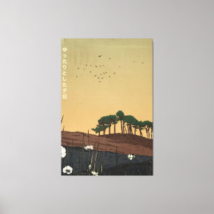 Toile Le coucher de soleil relaxant du soir