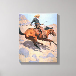 Toile Le cowboy (huile sur la toile)