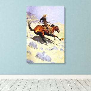 Toile Le Cowboy par Remington, Cavalerie Militaire Vinta