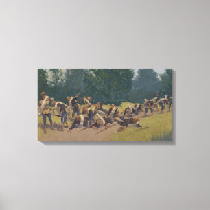 Toile Le cri perçant du shrapnel à la colline de San